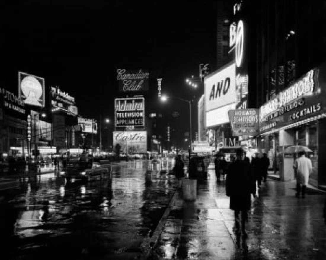 USA New York City Times Square night Canvas Art - (24 x 36)