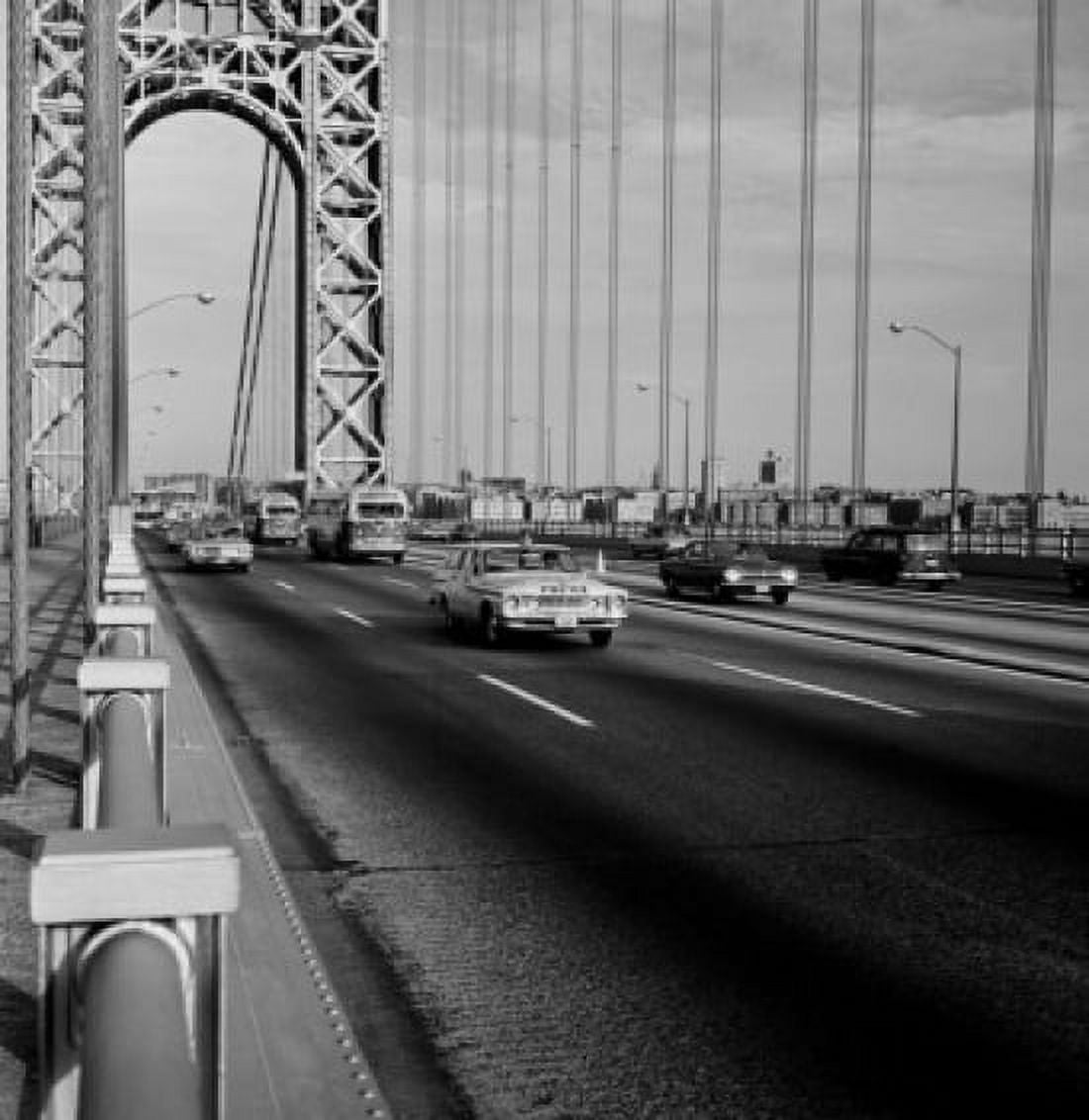 USA New York City Traffic on George Washington Bridge Canvas Art - (18 x 24)