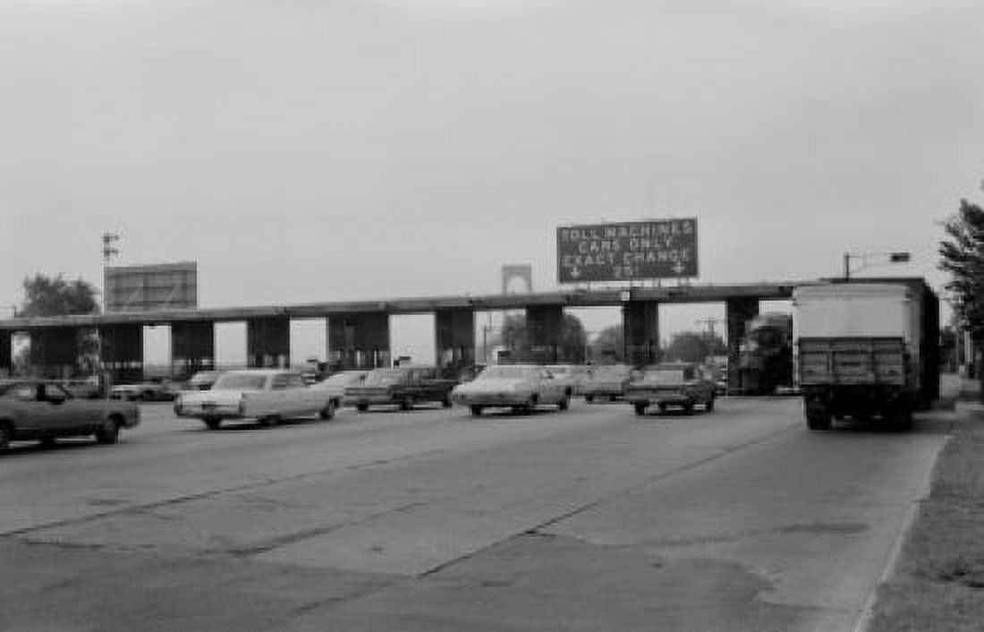 USA New York City Whitestone Bridge toll booths Canvas Art - (18 x 24)