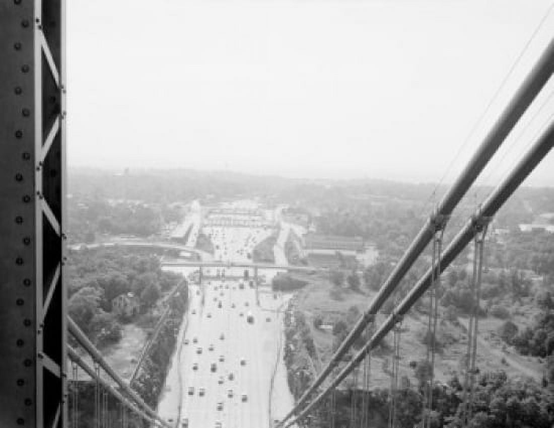USA New York City high angle view of approach and exit at New Jersey end of George Washington Bridge Canvas Art - (18 x 24)