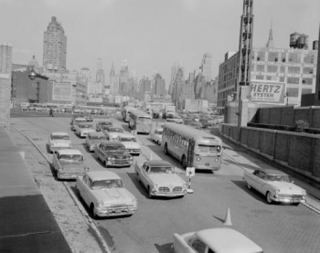 USA New York City traffic Canvas Art - (24 x 36)