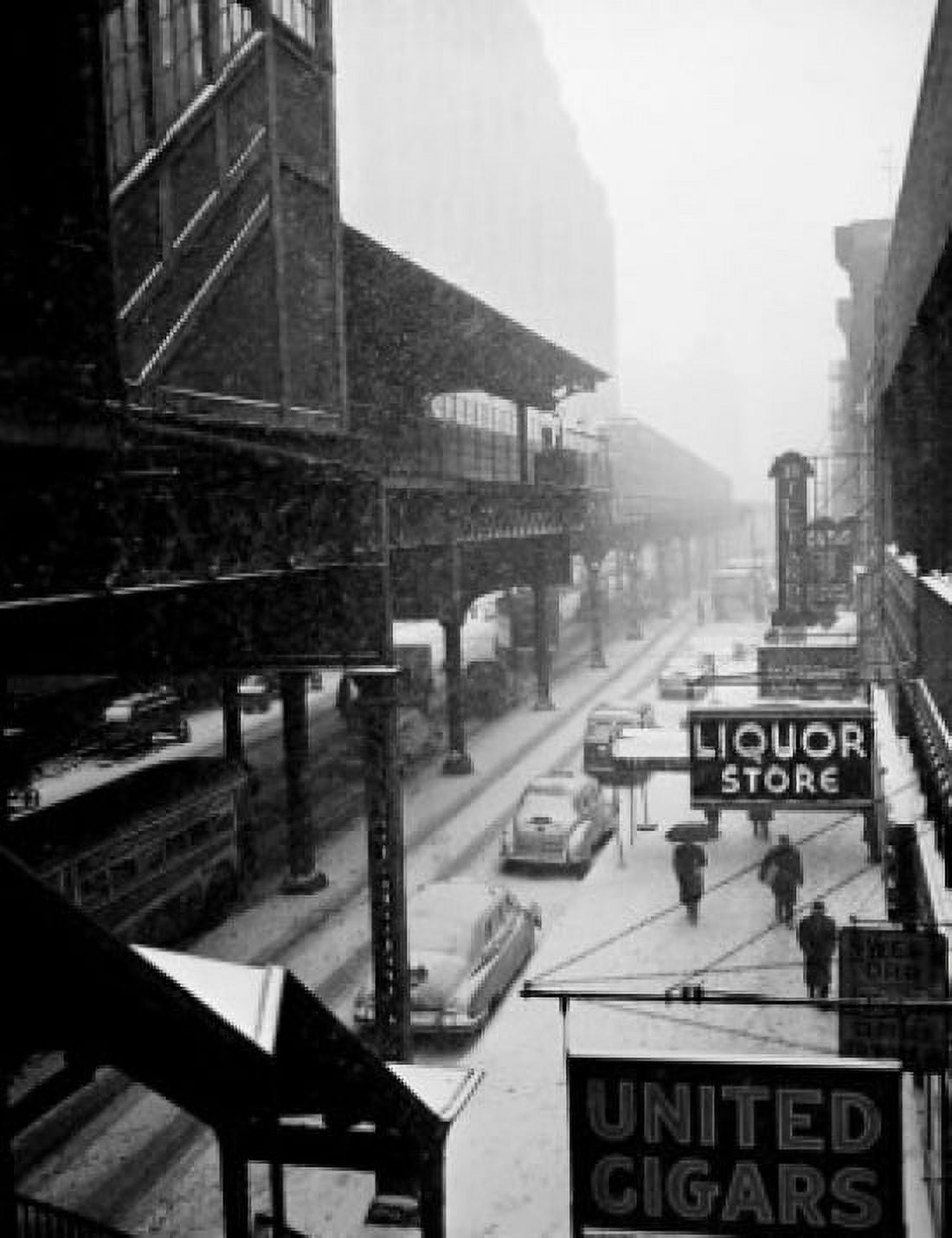 USA New York City winter street scene Canvas Art - (18 x 24)