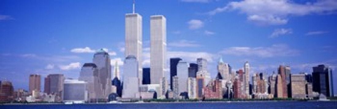 USA New York City with World Trade Center Canvas Art - Panoramic Images (18 x 6)