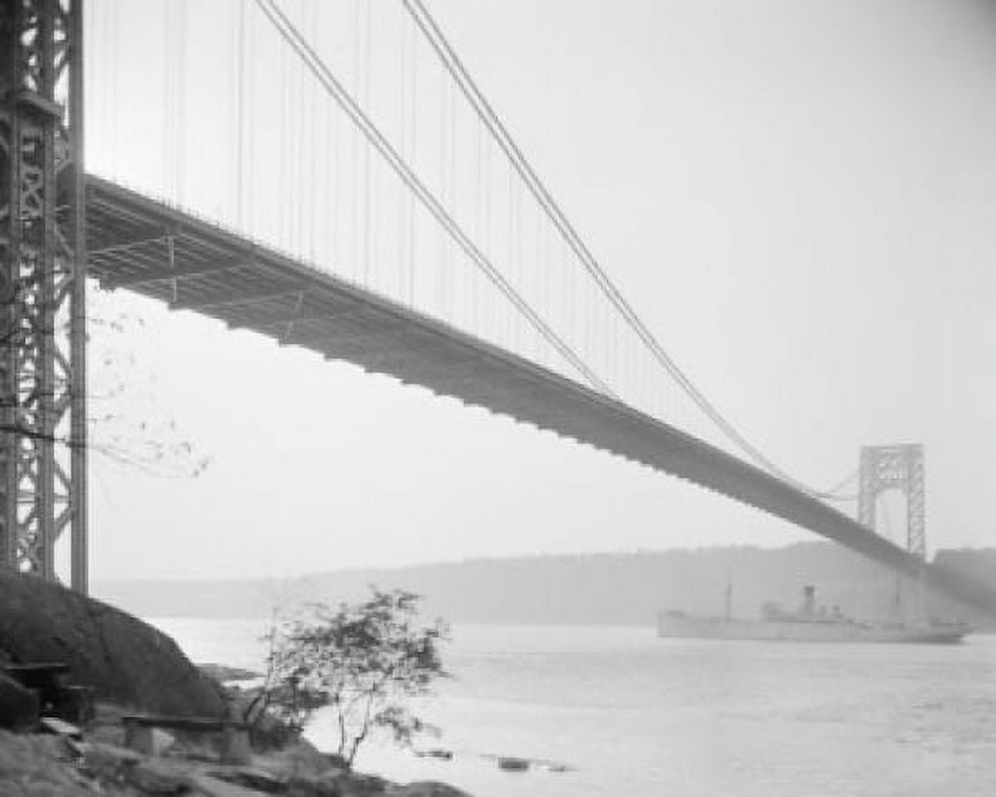 USA New York George Washington Bridge from New York side Canvas Art - (24 x 36)