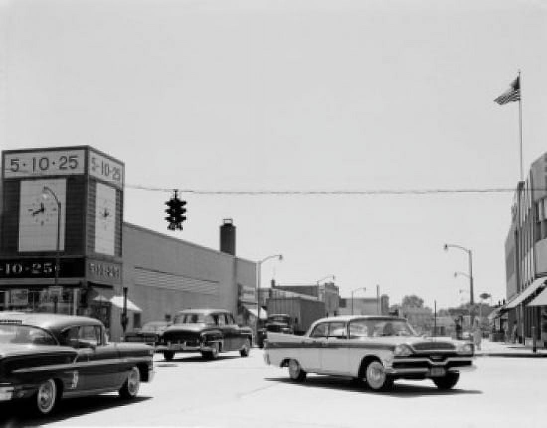 USA New York Hempstead cars on street Canvas Art - (24 x 36)