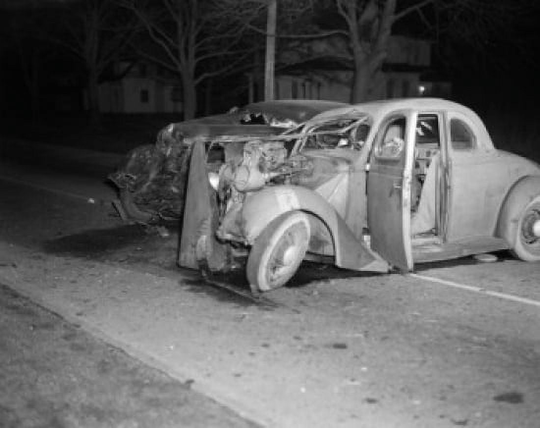 USA New York Long Island car accident on Route 112 Canvas Art - (24 x 36)