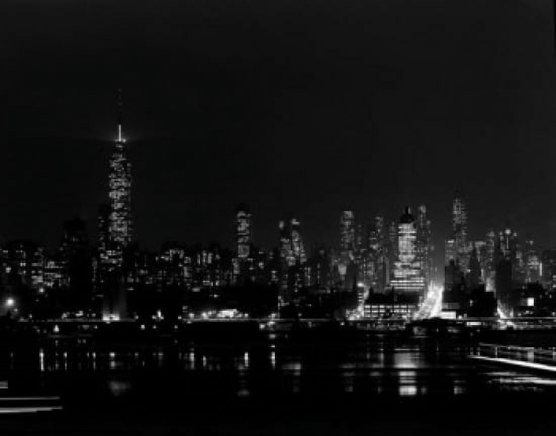 USA New York Manhattan Skyline at night Canvas Art - (18 x 24)