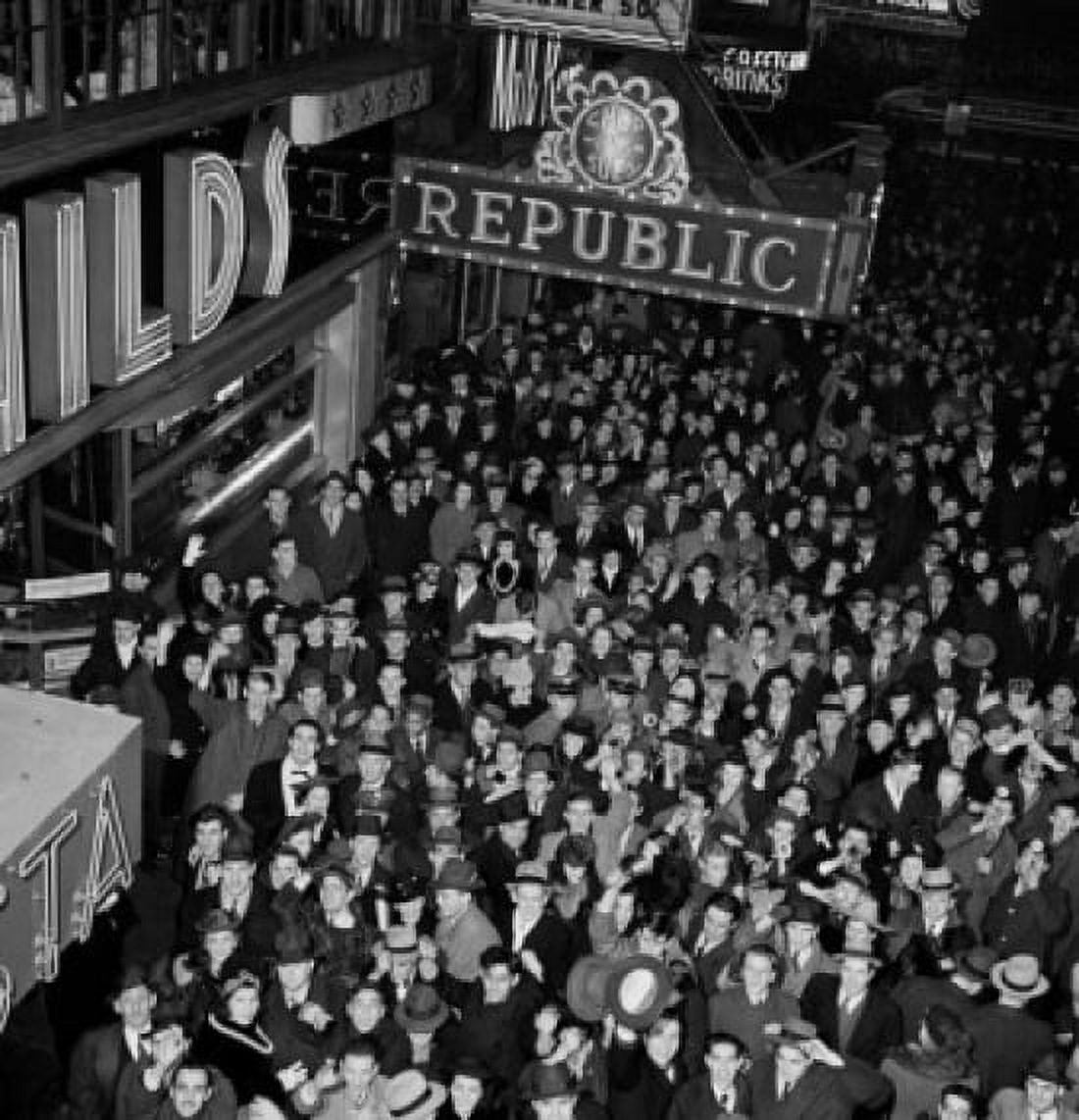 USA New York New York City Crowds of people in street Canvas Art - (24 x 36)