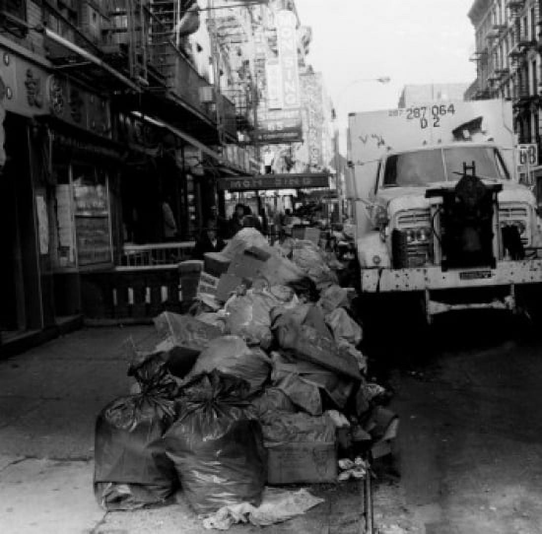 USA New York New York City Garbage awaiting pick up Canvas Art - (24 x 36)