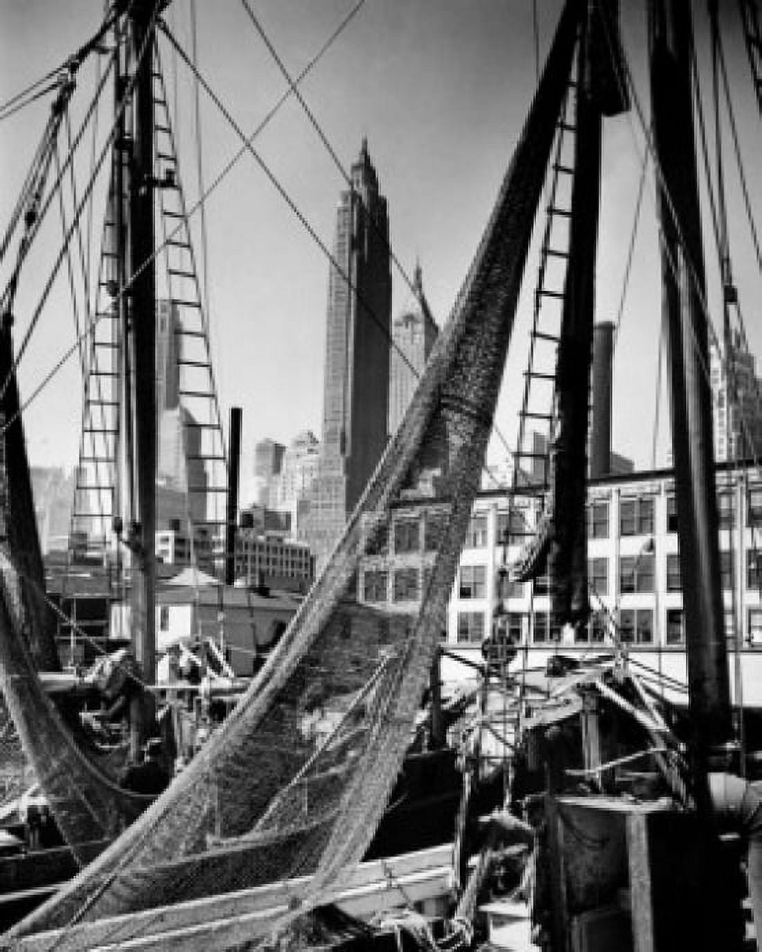 USA New York New York City Low angle view of Fulton fish market Canvas Art -  (24 x 36)