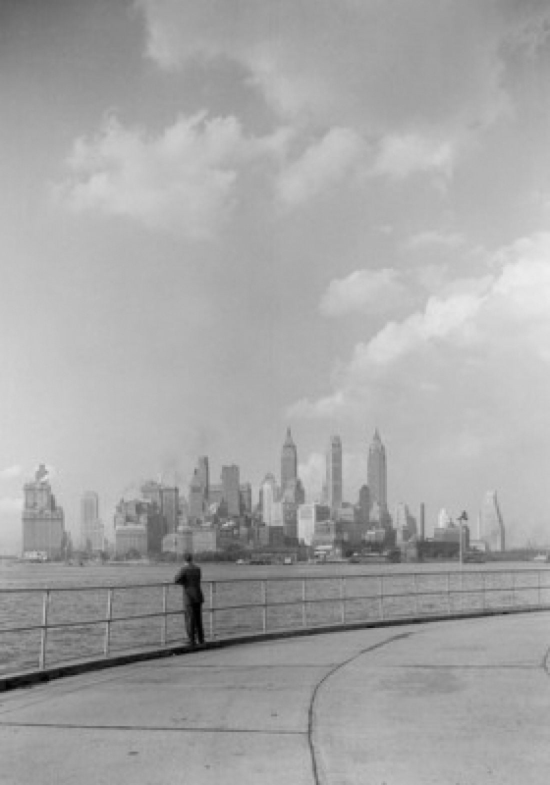 USA New York New York City Manhattan skyline seen across East River Canvas Art - (24 x 36)