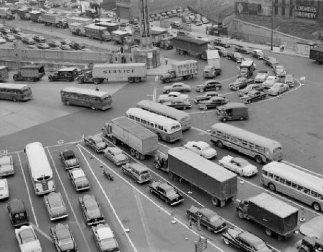 USA New York New York City Traffic jam Canvas Art - (24 x 36)