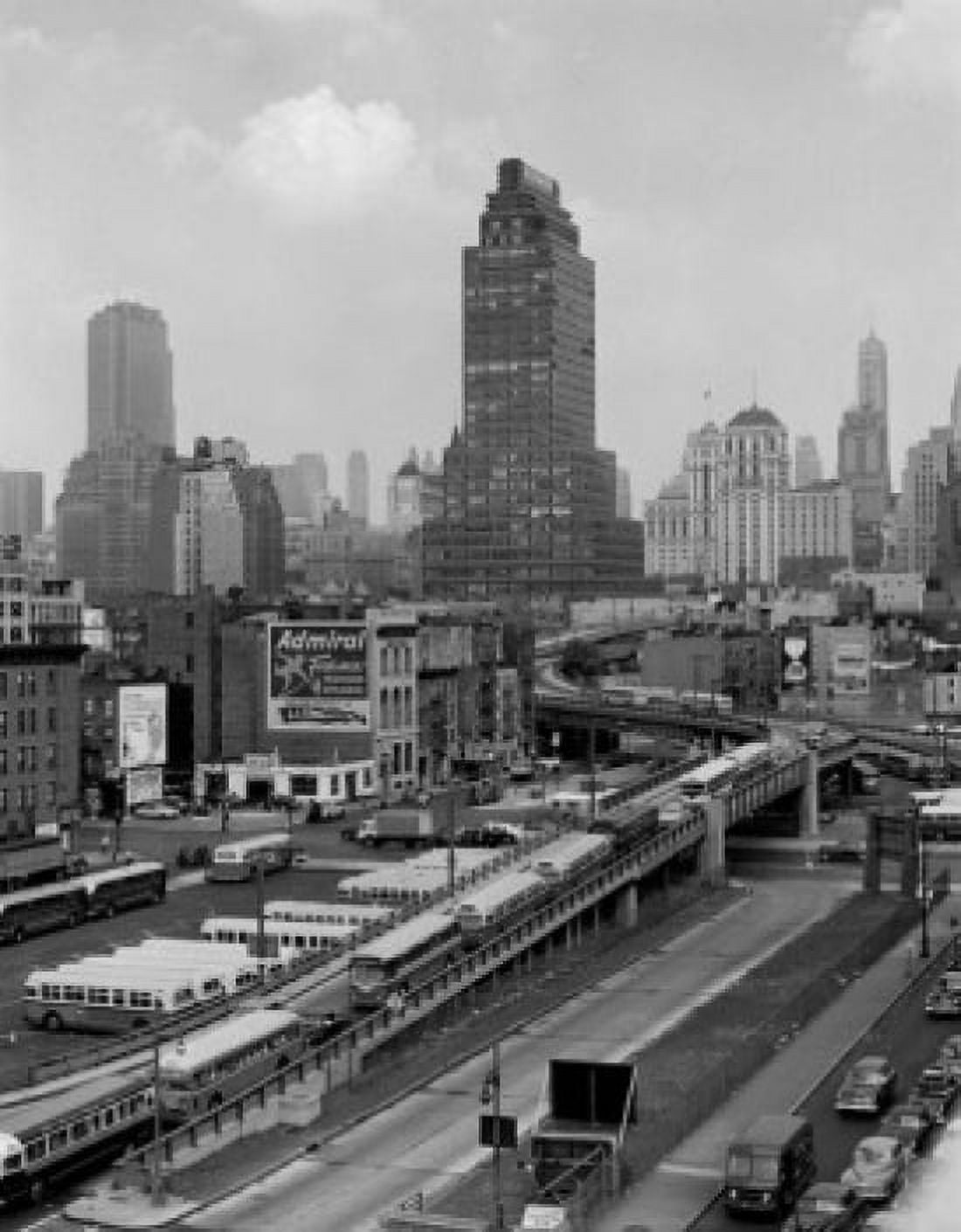 USA New York New York City Traffic jam in city Canvas Art - (18 x 24)