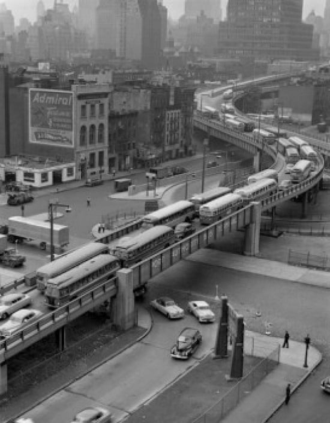 USA New York New York City Traffic jam in city Canvas Art - (24 x 36)