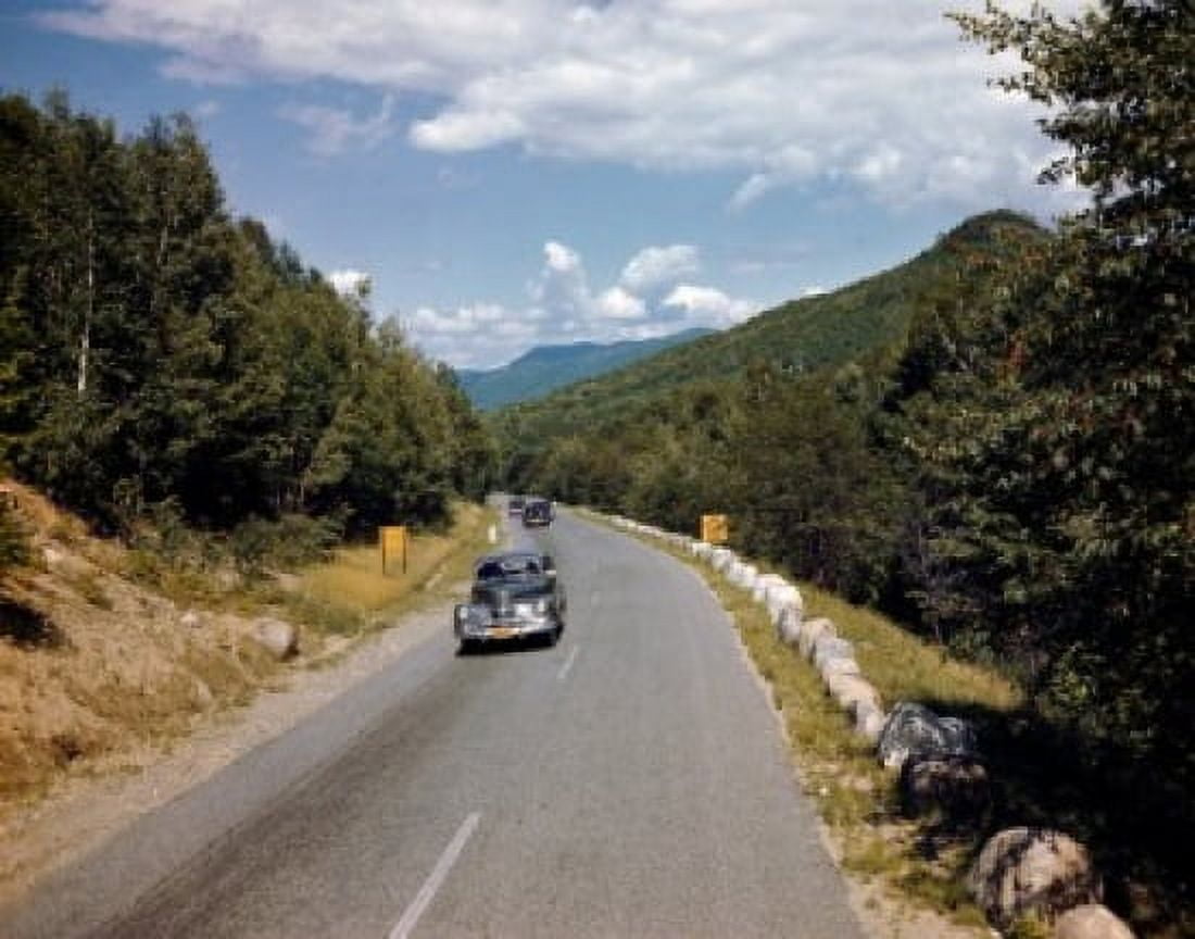 USA New York Route 86A near Saranac with Sentinel Mountain Range in distance Canvas Art - (18 x 24)