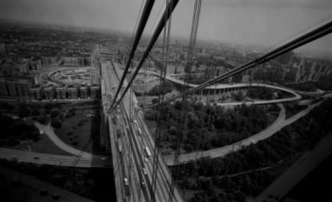 USA New York State New York City Air view of George Washington Bridge Canvas Art -  (18 x 24)