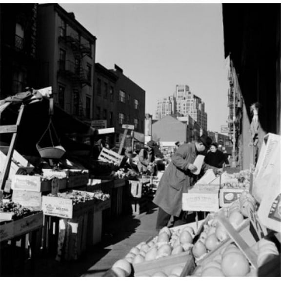 USA New York State New York City Bleeker Street Market Poster Print - 18 x 24 in.