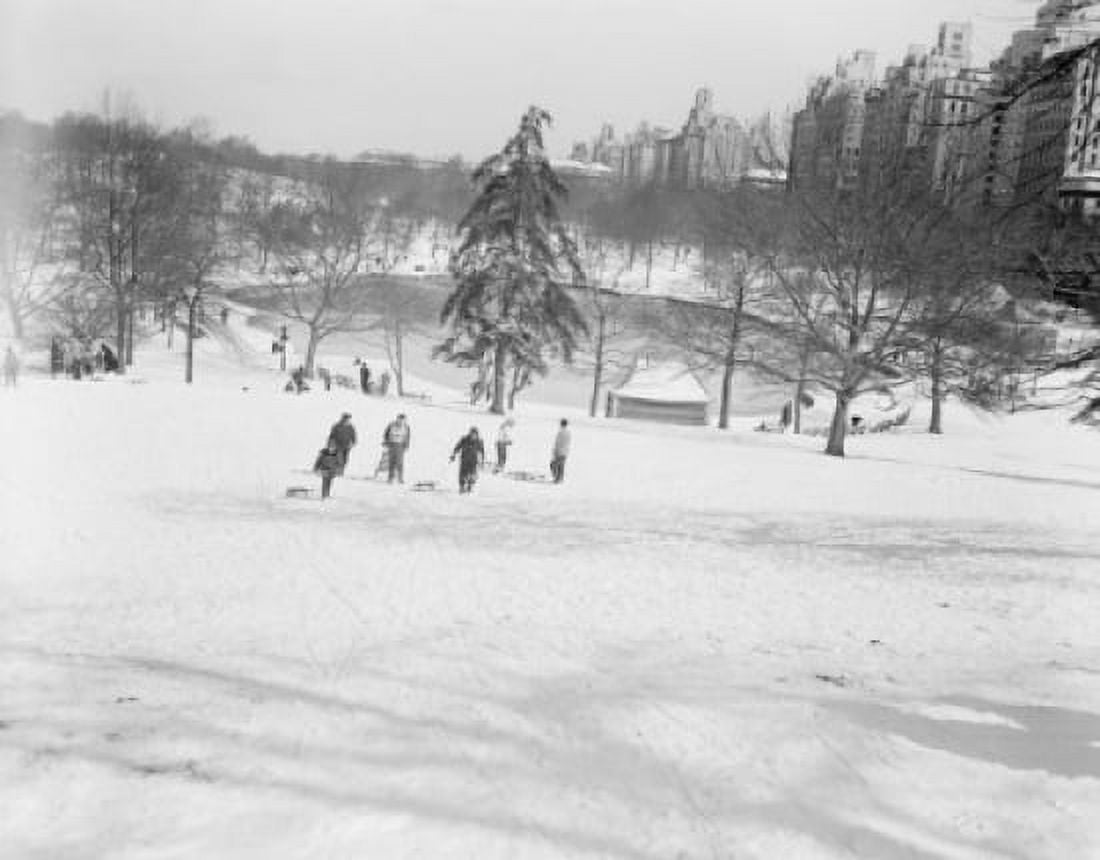 USA New York State New York City Central Park in winter Canvas Art - (18 x 24)