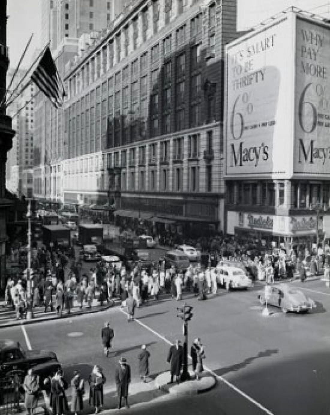 USA New York State New York City Crowd on Herald Square Canvas Art - (18 x 24)