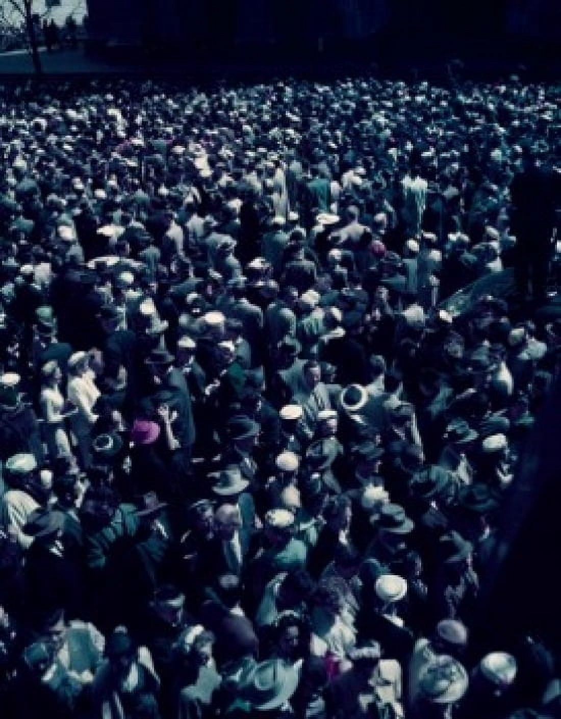 USA New York State New York City Easter crowd on Fifth Avenue Canvas Art - (24 x 36)