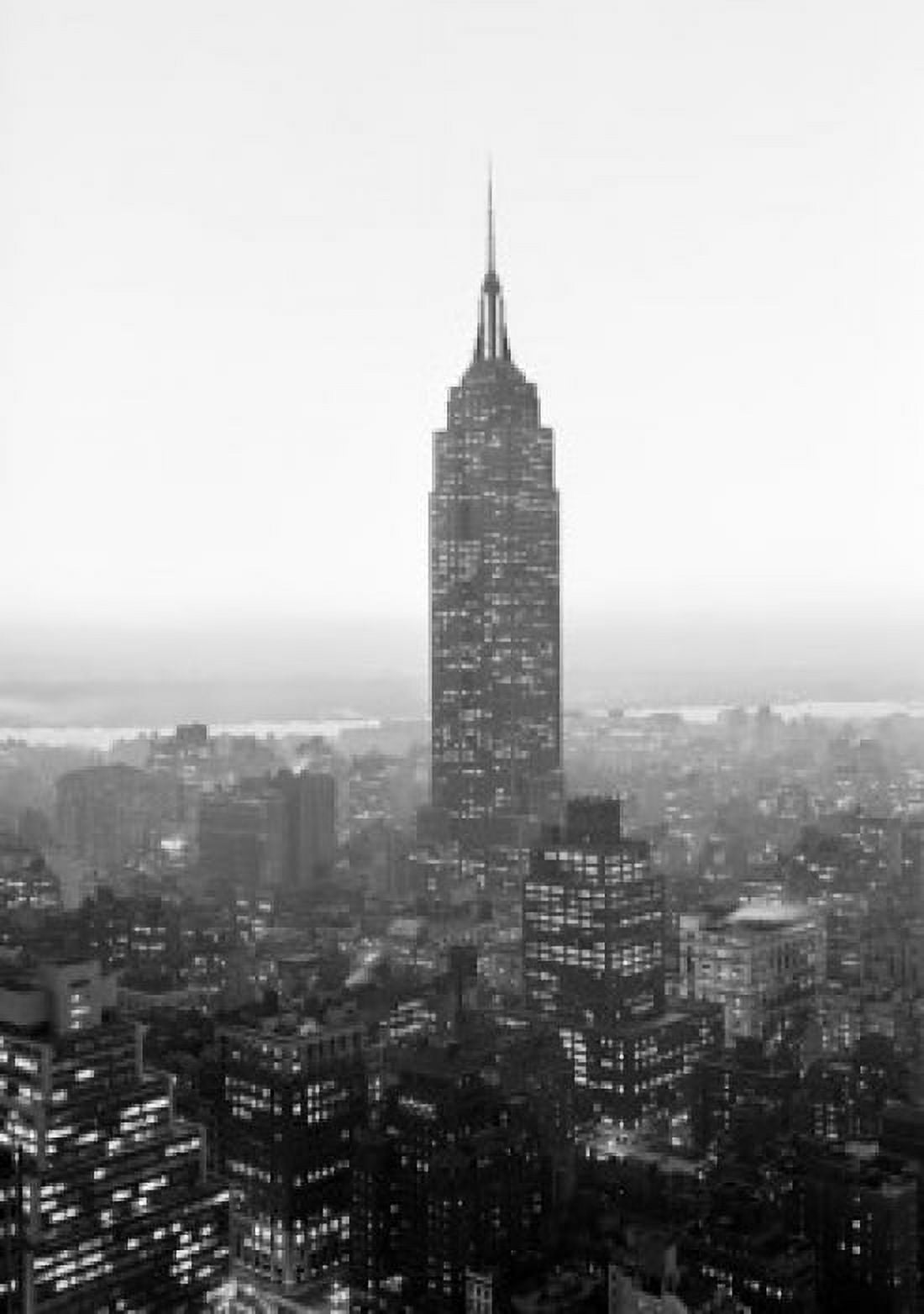 USA New York State New York City Empire State building at dusk Canvas Art - (18 x 24)