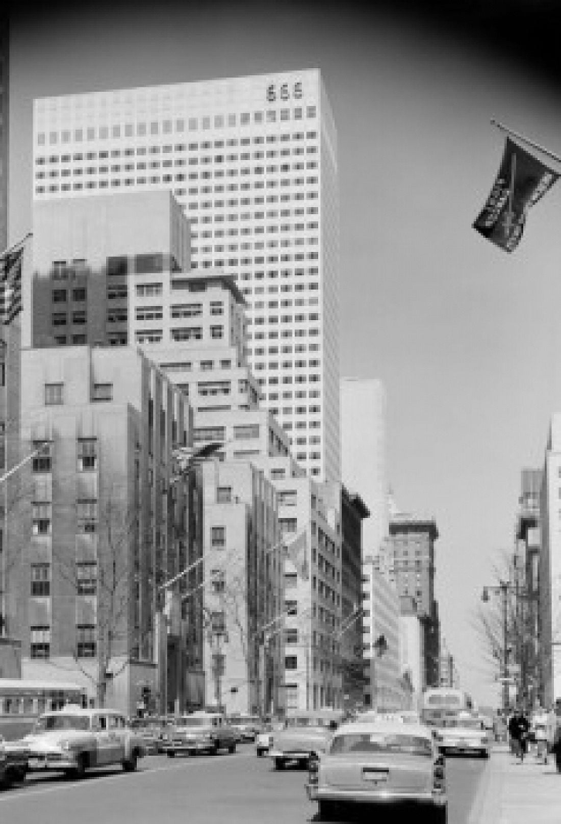 USA New York State New York City Fifth Avenue with Tishman Building seen from 49th Street Canvas Art -  (24 x 36)