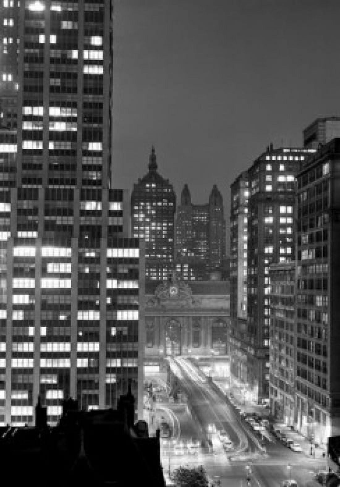 USA New York State New York City Grand Central area with Park Avenue ramp on Park Ave to Grand Central Station night Canvas Art - (24 x 36)