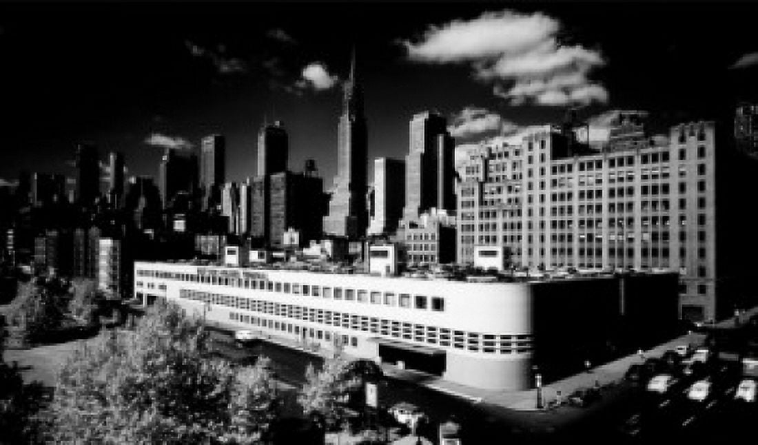 USA New York State New York City Infra red view of new Airlines Terminal building located on First Avenue and 37th Street Canvas Art -  (24 x 36)
