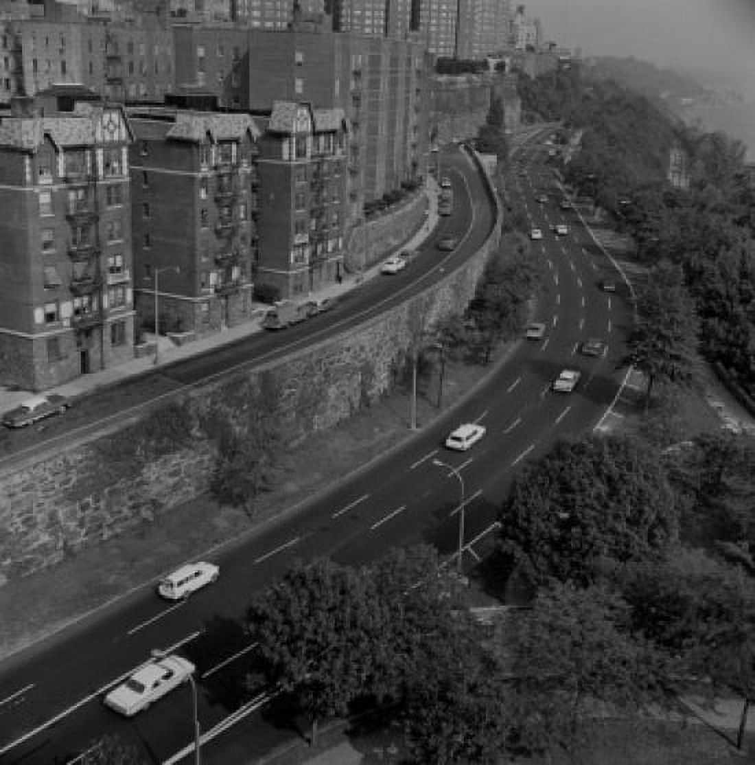 USA New York State New York City Looking down on highway from George Washington Bridge Canvas Art - (18 x 24)
