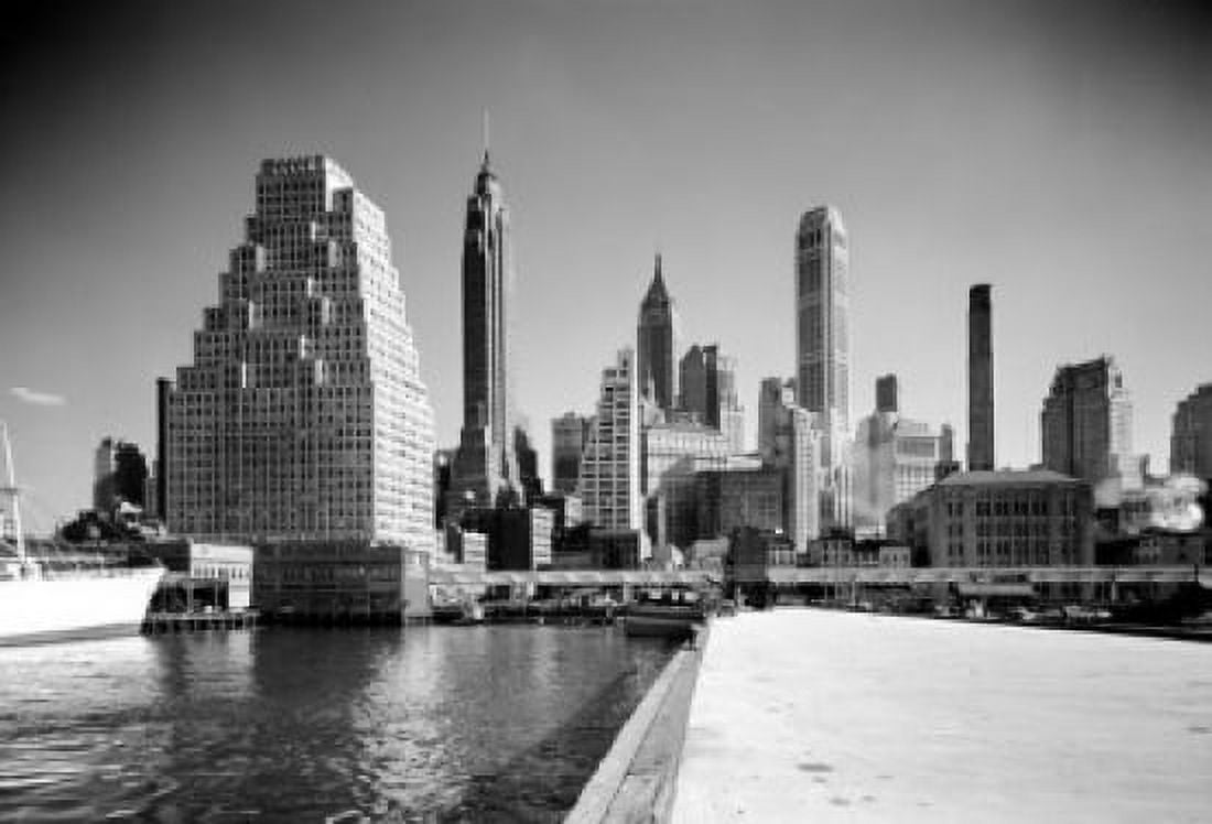 USA New York State New York City Lower Manhattan skyline showing financial district Canvas Art - (18 x 24)