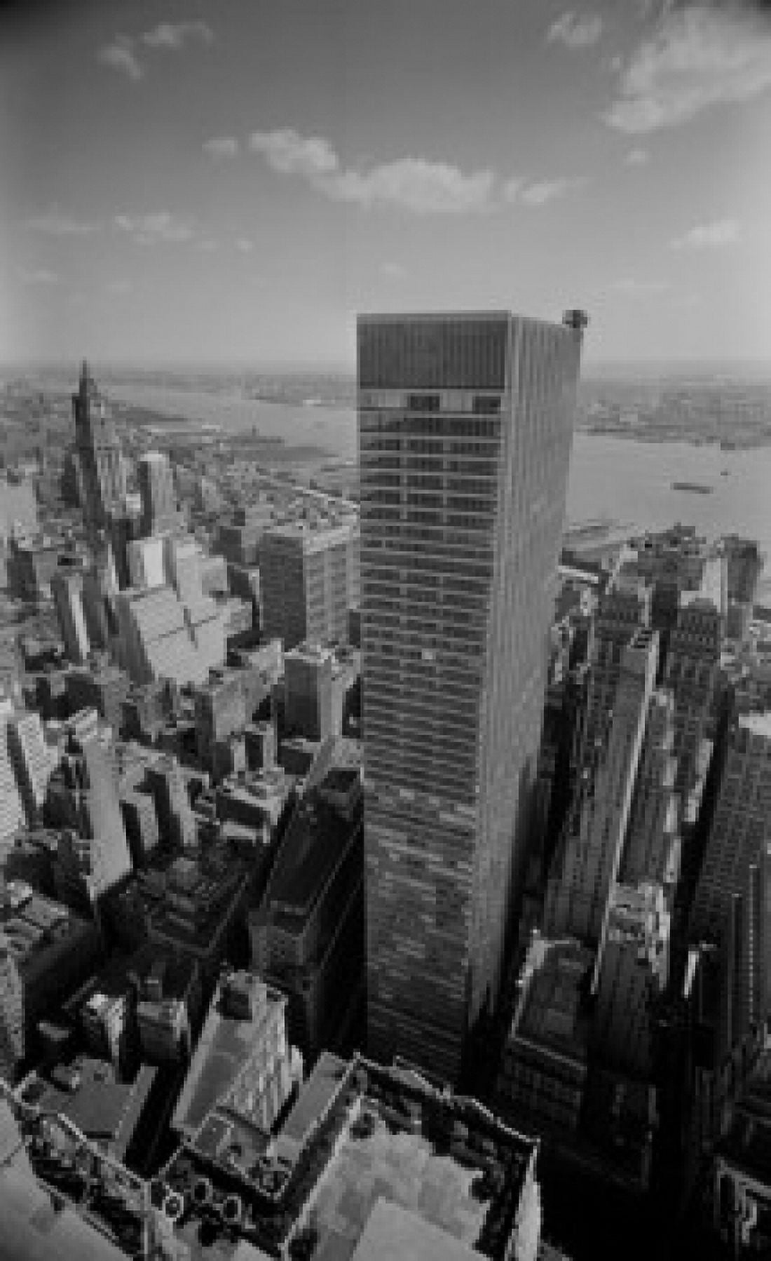 USA New York State New York City Manhattan Angular study looking down on the Chase Manhattan Building Canvas Art - (24 x 36)