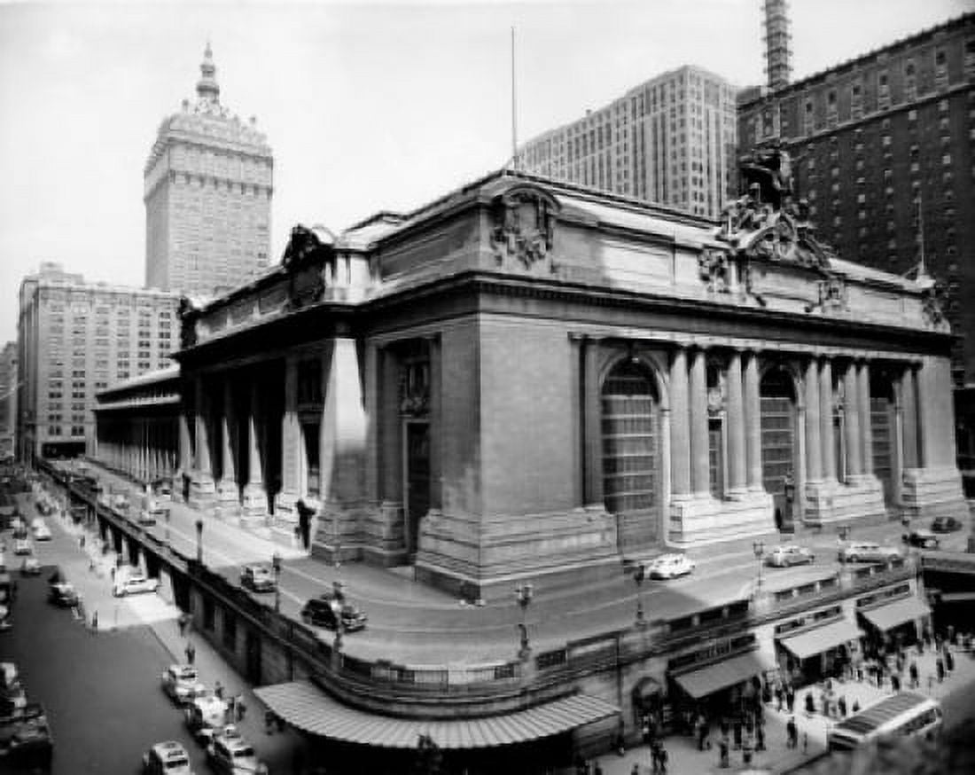 USA New York State New York City Manhattan Grand Central Terminal high angle view Canvas Art - (18 x 24)