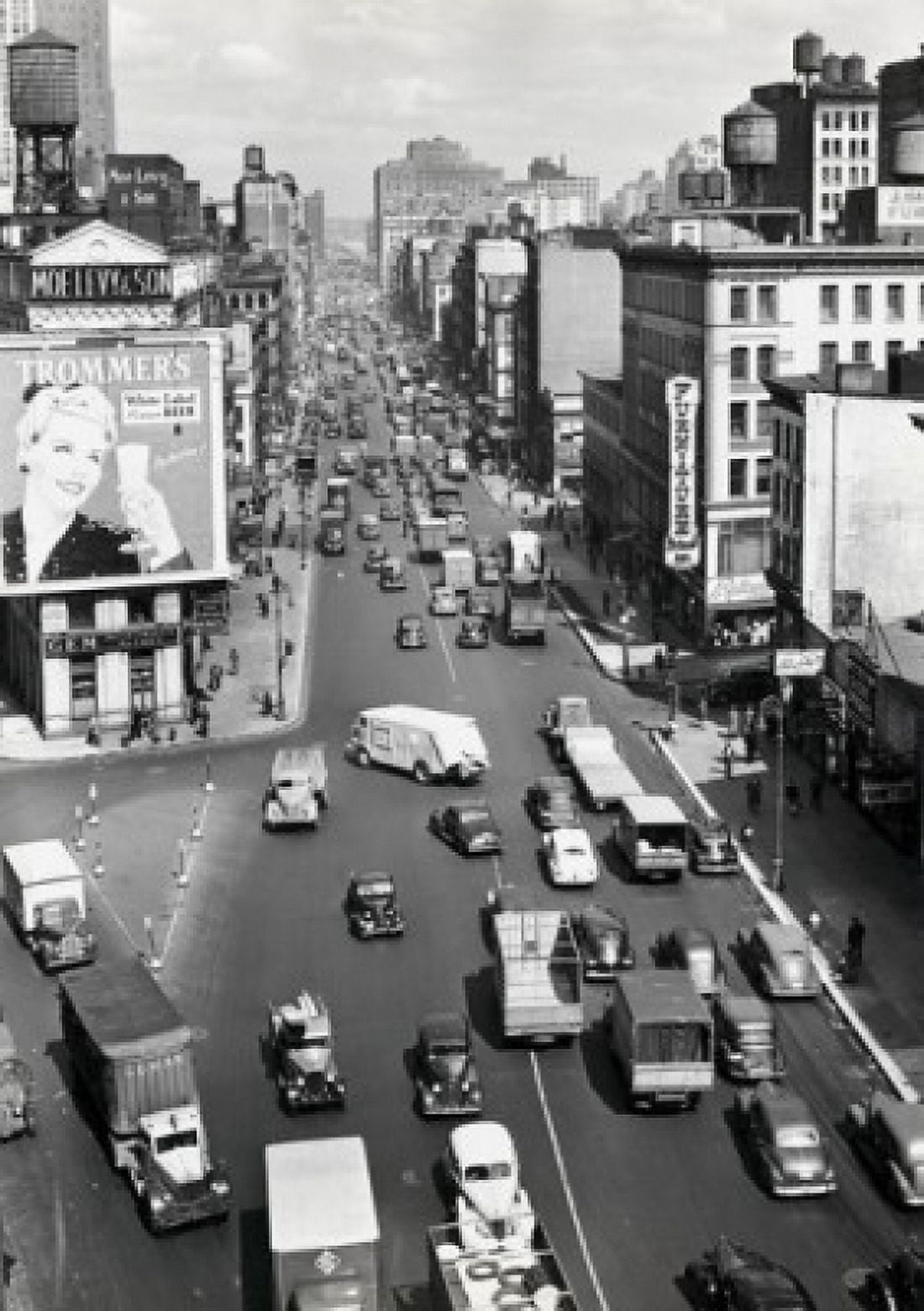 USA New York State New York City Manhattan traffic in Canal Street Canvas Art - (24 x 36)