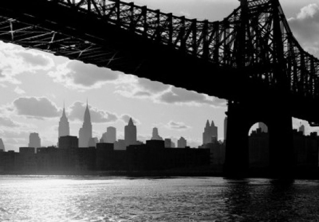 USA New York State New York City Midtown skyline and Queensboro Bridge at dusk taken from Long island City Canvas Art - (24 x 36)