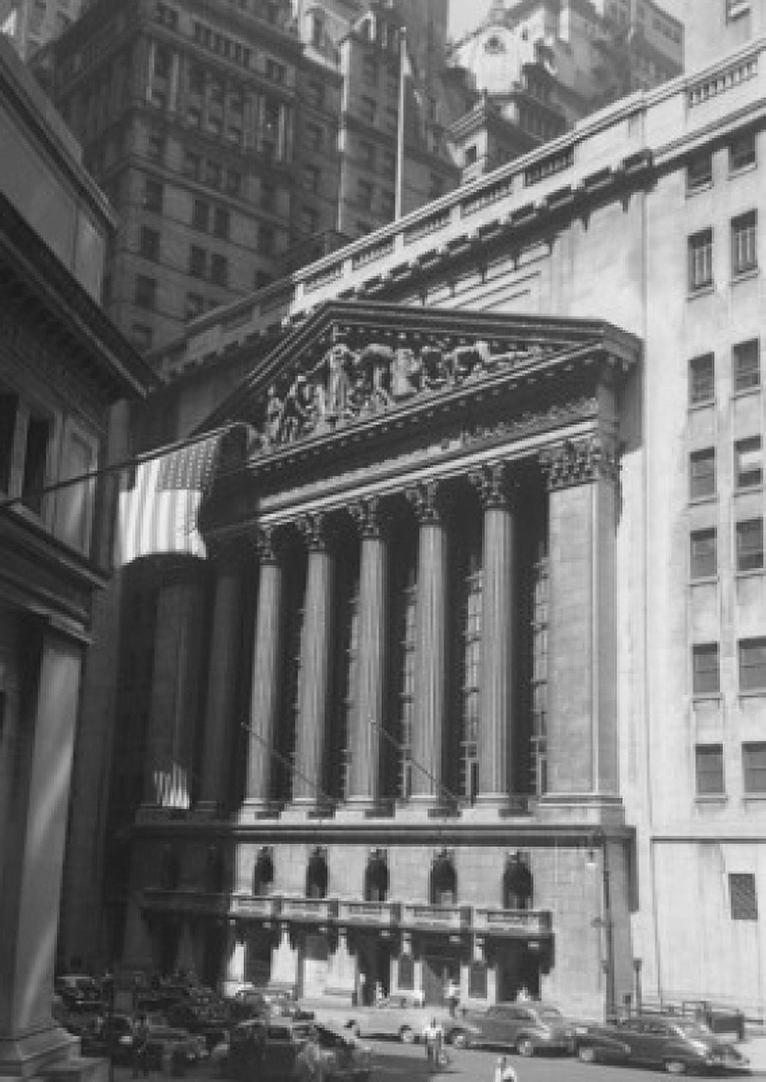 USA New York State New York City New York Stock Exchange from Sub Treasury Canvas Art - (24 x 36)