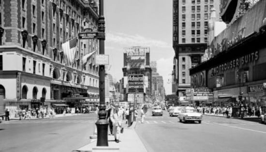 USA New York State New York City View looking North in Times Square Canvas Art - (18 x 24)