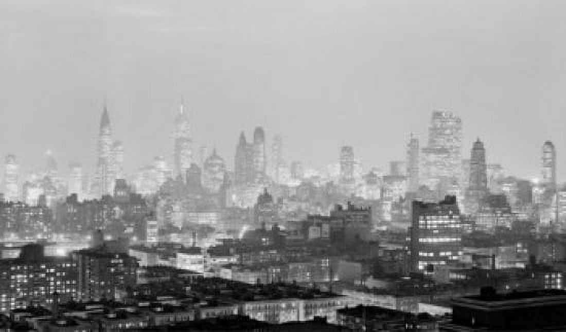 USA New York State New York City View over city in Southwesterly direction showing Midtown area and Radio city Canvas Art - (18 x 24)