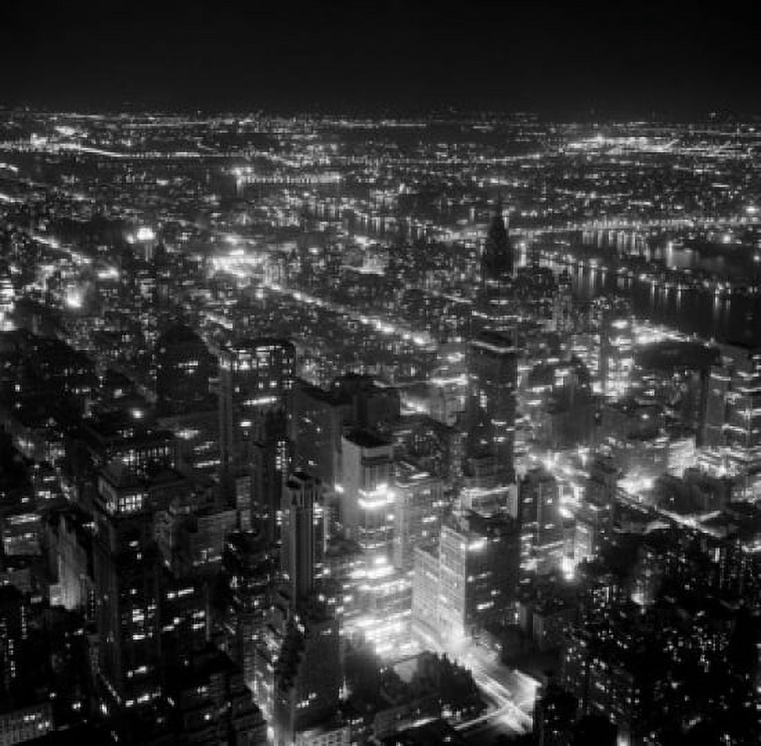 USA New York State New York City cityscape in night Canvas Art - (24 x 36)