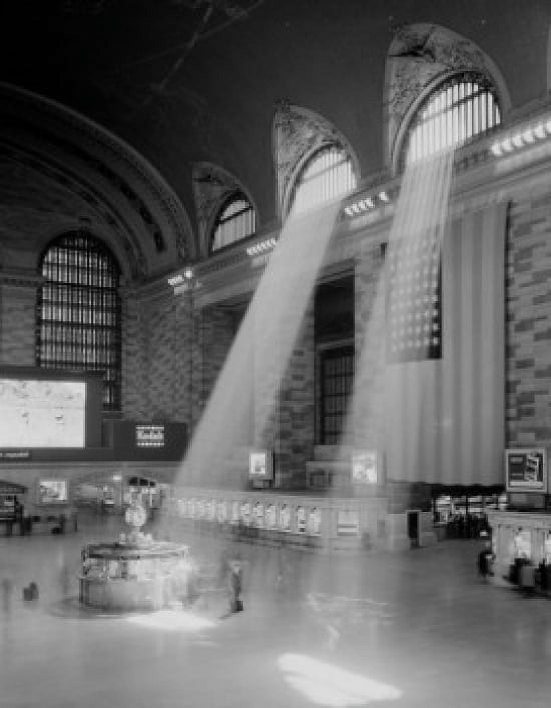 USA New York State New York City interior view of Grand Central Station with rays of light coming through window Canvas Art - (24 x 36)