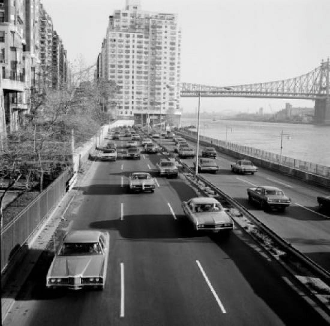 USA New York State New York City traffic on East River Drive Canvas Art - (18 x 24)