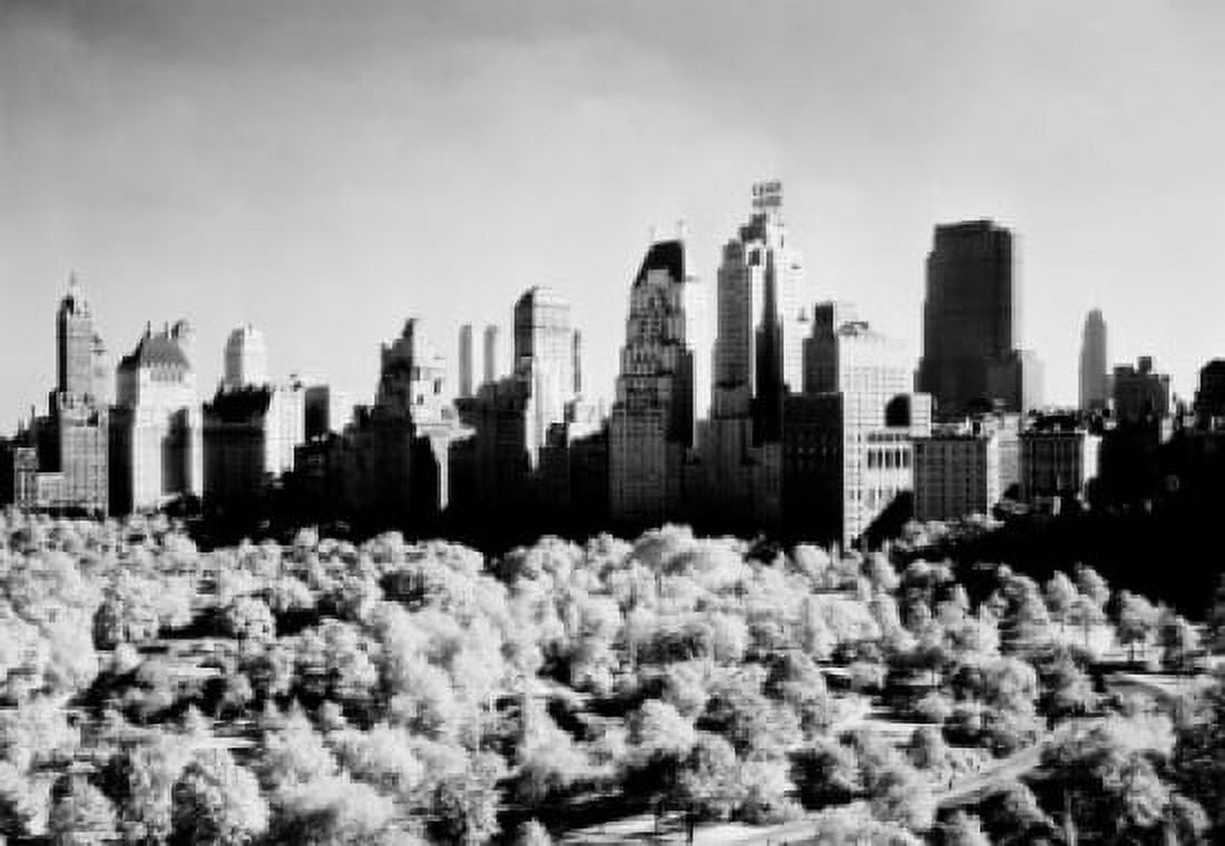 USA New York State New York City view of Central Park and Manhattan skyline Canvas Art - (18 x 24)