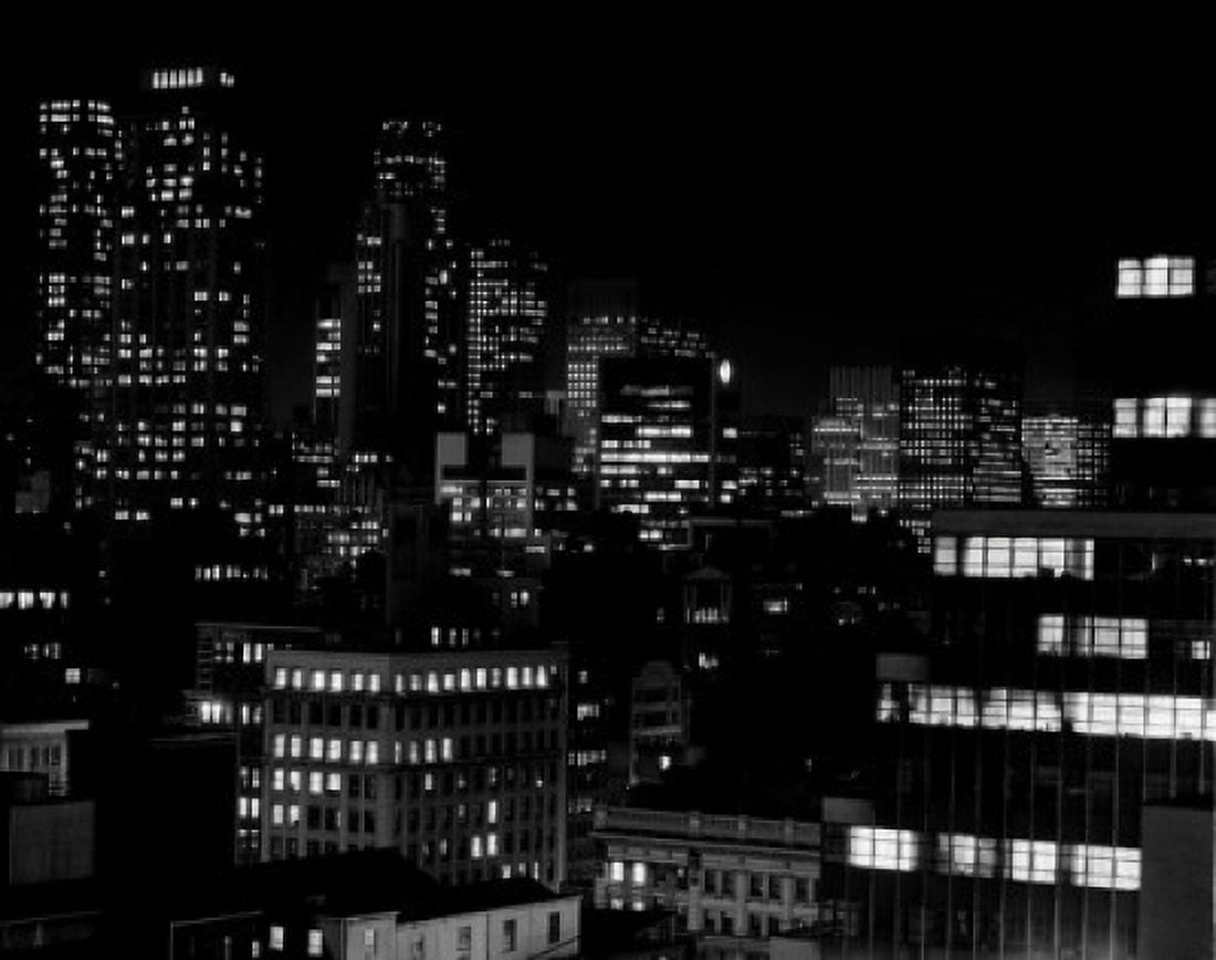 USA New York State New york City Skyscrapers during night Canvas Art - (24 x 36)