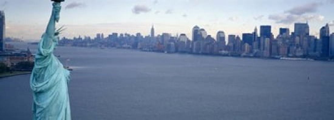 USA New York Statue of Liberty Canvas Art - Panoramic Images (18 x 7)