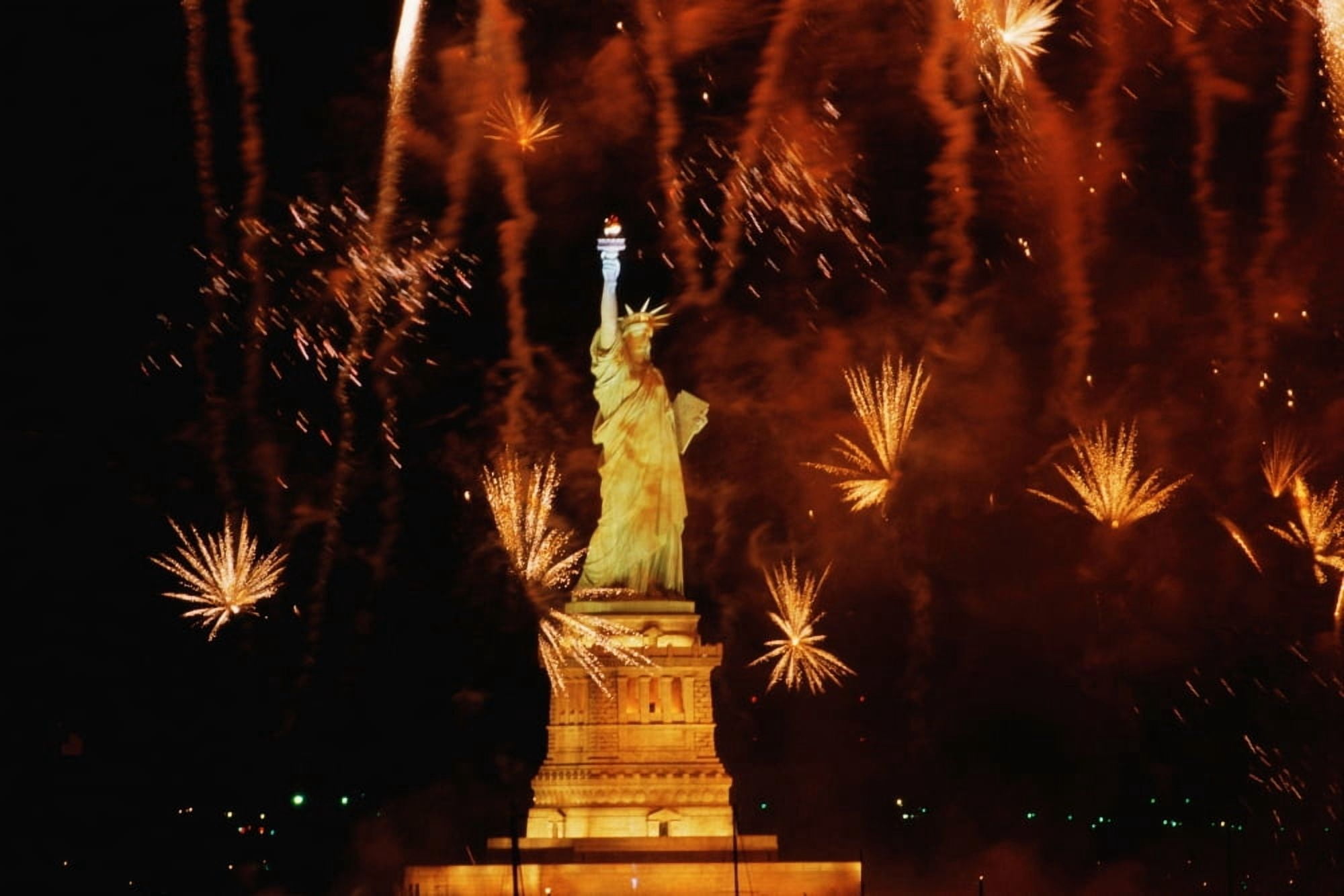 USA New York Statue of Liberty Canvas Art - Panoramic Images (24 x 36)