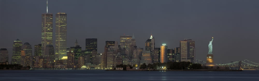 USA New York Statue of Liberty Canvas Art - Panoramic Images (36 x 12)