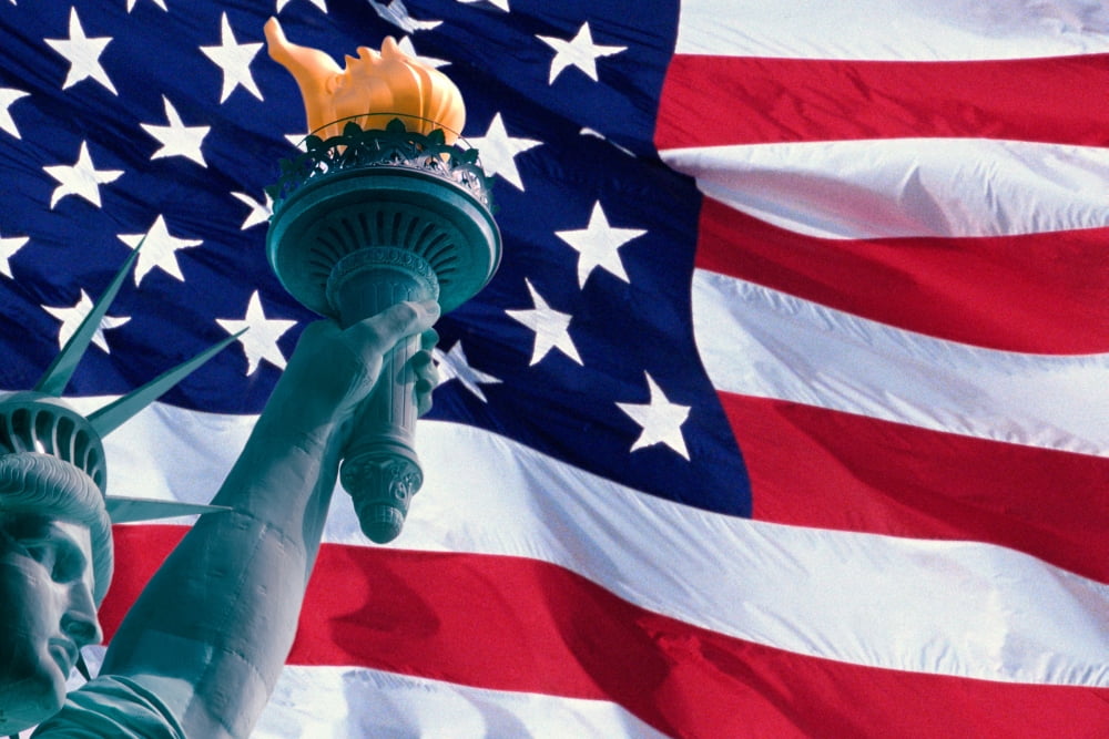 USA New York Statue of Liberty Canvas Art - Panoramic Images (36 x 12)