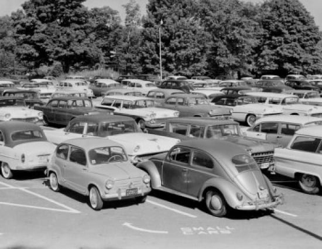 USA New York White Plains Parking area for employees of General Food Corporation Canvas Art - (24 x 36)