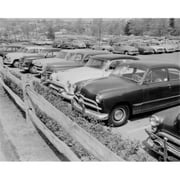USA New York Yonkers Parking Area at Cross County Center the Worlds Largest Suburban Shopping Center Print - 18 x 24 in.