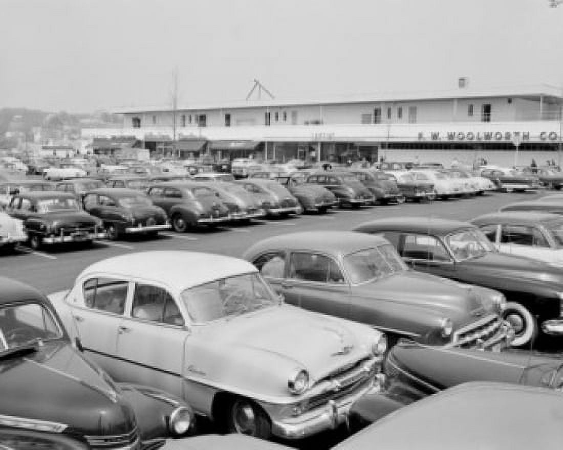 USA New York Yonkers Parking area at Cross County Center the worlds largest suburban shopping center Canvas Art - (24 x 36)