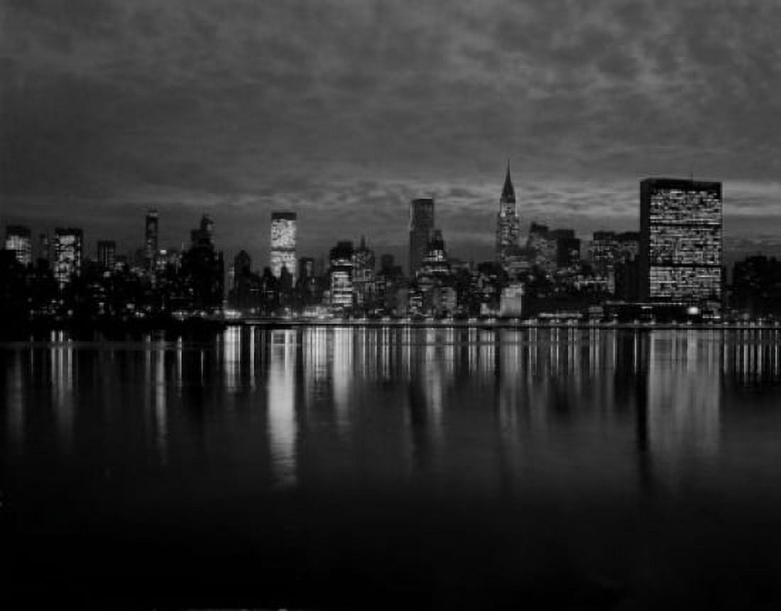 USA New York cityscape by night Canvas Art -  (24 x 36)